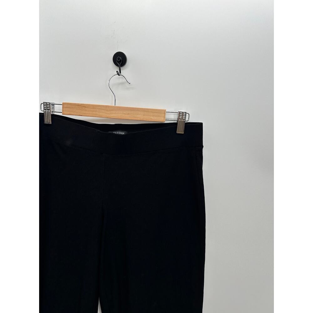 Eileen Fisher Pants Women Medium Black Cropped‎ Pull On Stretch Waist Viscose - Picture 4 of 7